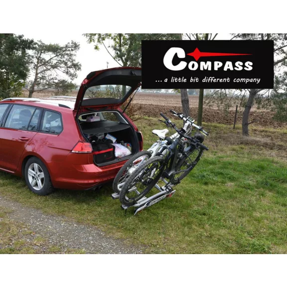 Compass E-BIKE TÜV 2 kerékpártartó, kerékpárszállító vonóhorogra - 2db kerékpár