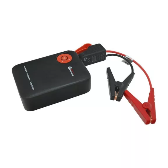 Compass indítóállomás kompresszorral, powerbankkal és lámpával (7200 mAh, 600 A)