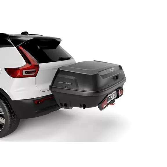 Hapro Boxer Hexagon L vonóhorogra szerelhető szállítóbox - 420 l, fekete