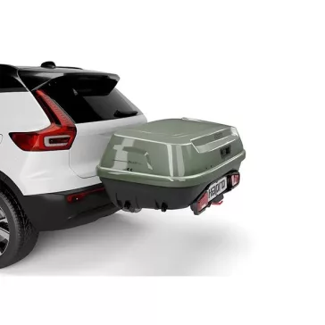   Hapro Boxer Hexagon L vonóhorogra szerelhető szállítóbox - 420 l, zöld