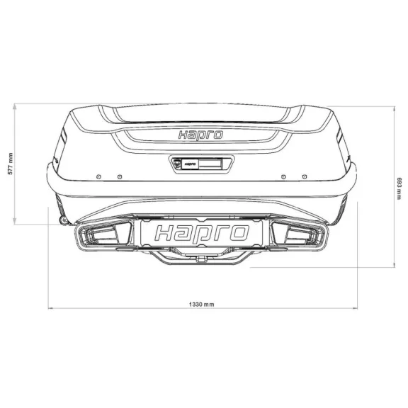 Hapro Boxer Hexagon L vonóhorogra szerelhető szállítóbox - 420 l, zöld