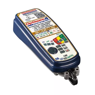  Tecmate Optimate 4 Quad Program akkumulátortöltő 4–60 Ah (12 V – 1,25 A)